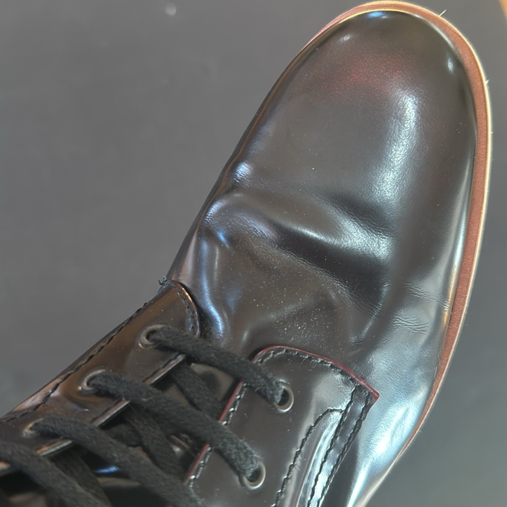 Aquatalia Oxblood Leather Lace Up Ankle Boots - Picture 8 of 17